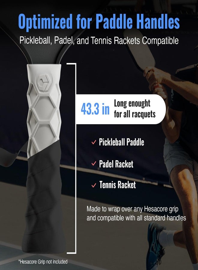 Hesacore Hesatac Overgrip Tape – 6 Pack – Black – for Pickleball, Padel & Tennis – Sweat Absorbing, Soft, Anti-Slip, Stretchable Overgrip - Image 3